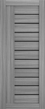 Полотно ЛЕСКОМ дверное Экшпон Техно-10 пепельный дуб стекло черное 70 - фото 1 - id-p111258586