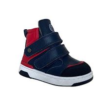 Ботинки для мальчиков утепленные кожаные Ozpinarci Baby сине-красный размер 21-26