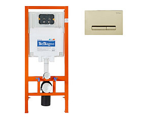 Инсталляция BelBagno 80 с кнопкой BelBagno GENOVA, цвет-золото