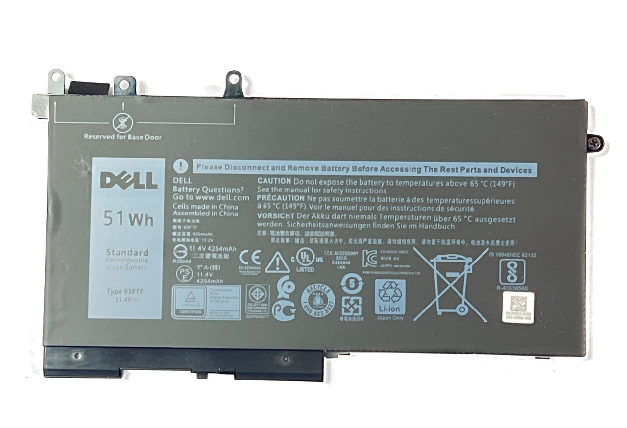 Аккумулятор для ноутбука Dell Latitude 5580 5480 3DDDG 93FTF  11.4V 51Wh 4254mAh (org), фото 1