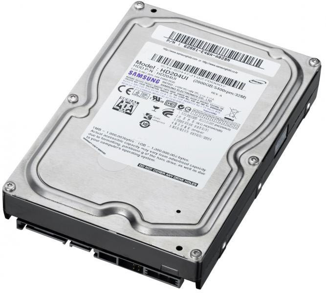 HDD 2000 Gb Samsung, 3.5", 32Mb, 5400rpm, Serial ATA II-300, NCQ, S.M.A.R.T., NoiseGuard, SilentSeek - фото 1 - id-p111276896