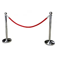 Аренда/прокат, стойки-ограждения с канатами цвет "Серебро"