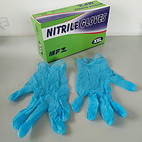 Перчатки MFZ размер XXL синие малярные нитриловые 50 пар