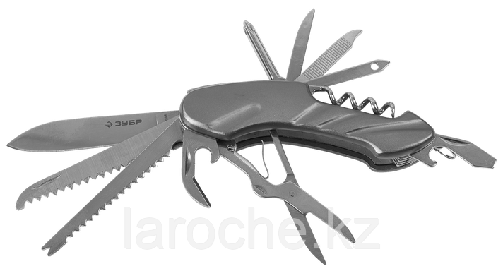 Нож ЗУБР "МАСТЕР" складной многофункциональный, "12 в 1", металлическая рукоятка, фото 2