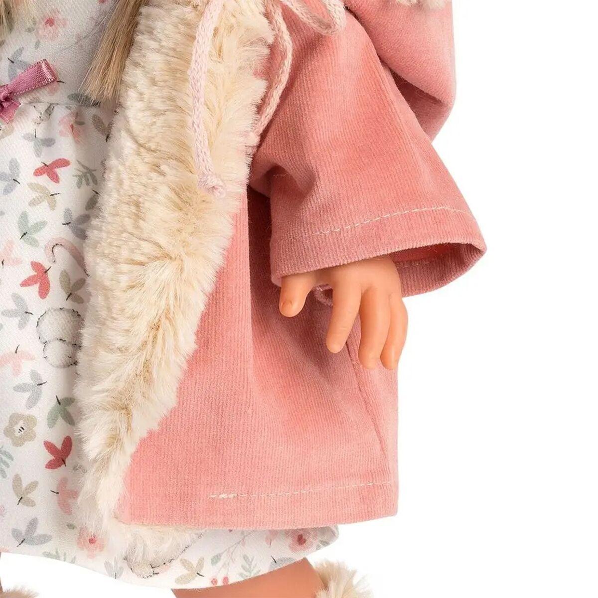 Кукла Елена 35 см, в вязанных сапожках и розовой курточке (LLORENS, Испания) - фото 4 - id-p111278446