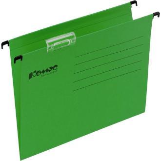 Папка подвесная, А4+ (Foolscap), картон 224 г/м2, до 200 л., зеленый, Комус - фото 1 - id-p111278638