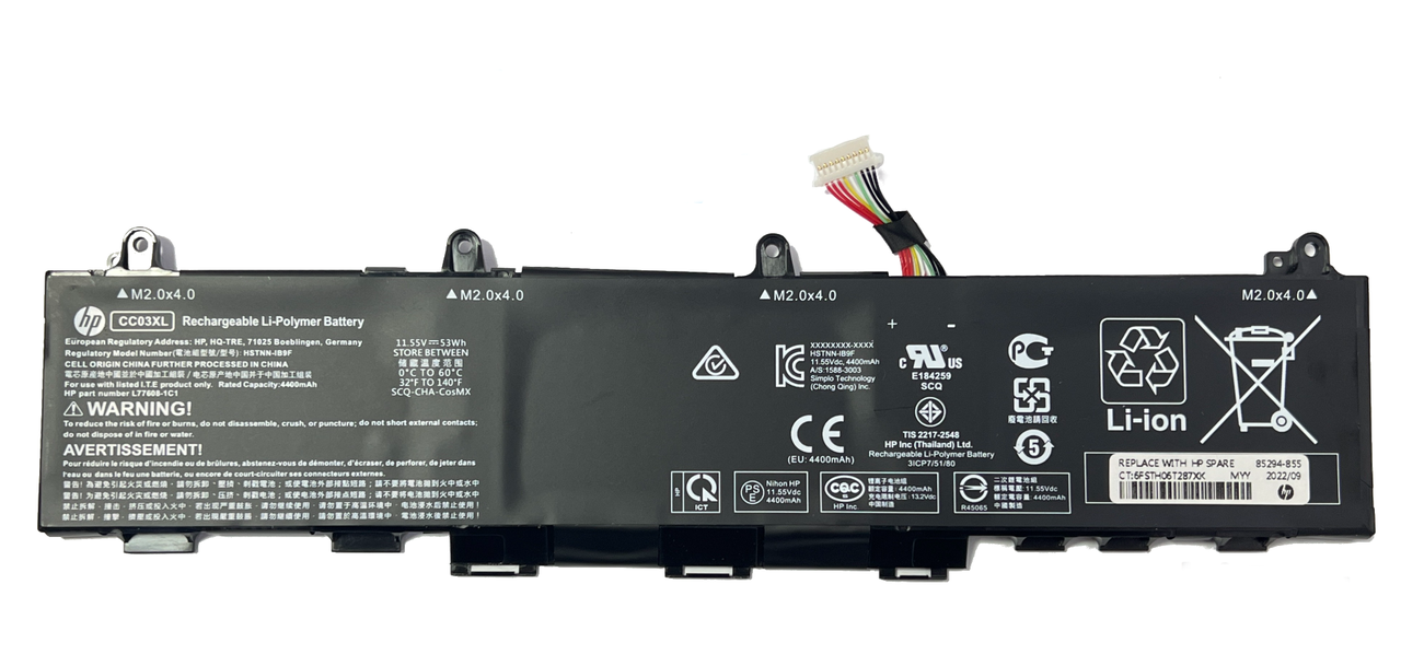 Аккумулятор для Ноутбука HP EliteBook 850 855 G7 G8  CC03XL 11.55V 56Wh 4610mAh (org), фото 1