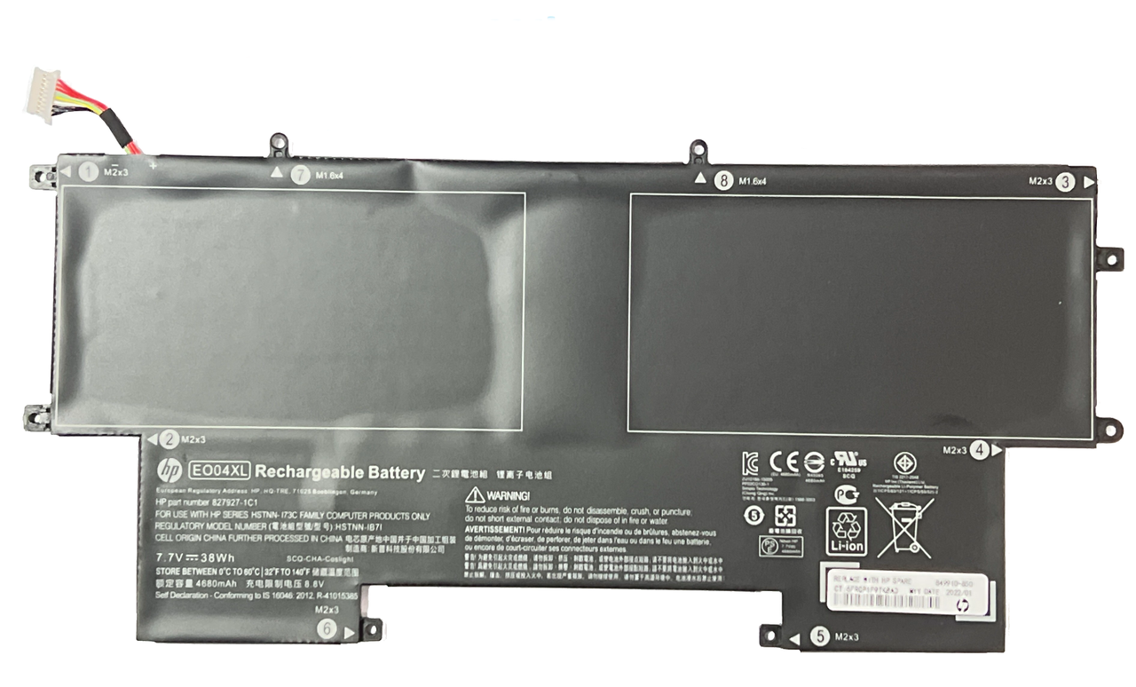 Аккумулятор для ноутбука HP EliteBook Folio G1 EO04XL 7.7v 38Wh 4680mAh (ORIGNAL) - фото 1 - id-p104047775