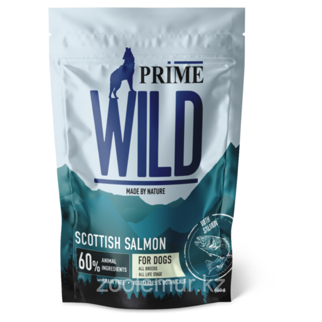 PRIME WILD GF SCOTTISH Сухой корм для щенков и собак всех пород, с лососем