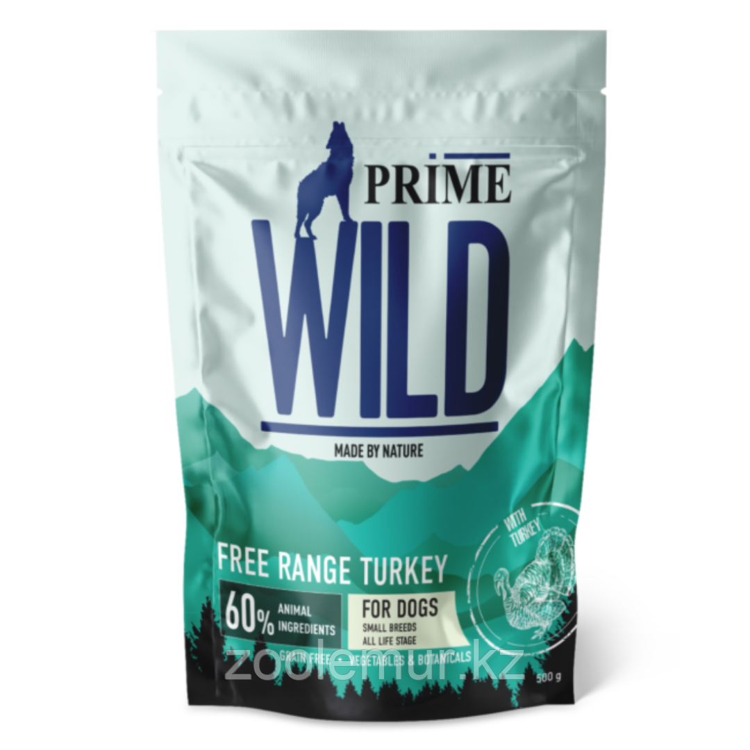 PRIME WILD GF SCOTTISH Сухой корм для щенков и собак мини пород, с индейкой - фото 1 - id-p111285189