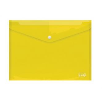 Папка-конверт на кнопке, А4, 0,16 мм, ПП, прозрачно-желтый, Forofis - фото 1 - id-p111288135