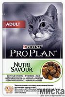 Пауч Purina Pro Plan ADULT, для взрослых кошек, с ягненком 85 г.