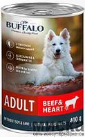 Mr.Buffalo Adult влажный корм для взрослых собак с говядиной и сердцем, в консервах - 400 г.