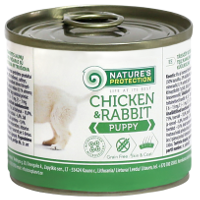 Корм для собак Nature's Protection Puppy chicken & rabbit консервы для щенков c курицей и кроличьим мясом - фото 1 - id-p111289037