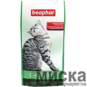 Подушечки Beaphar Catnip Bits с кошачьей мятой для кошек и котят 35 г (12623) (8711231126231) - фото 1 - id-p111289087