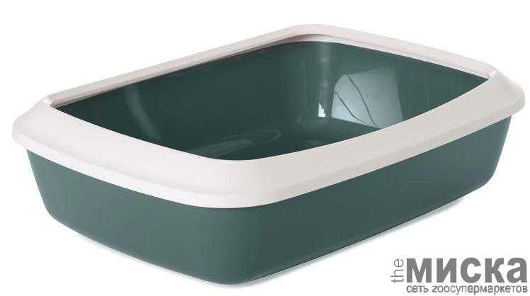 Туалет для кошек Savic "Litter Tray Isis" с бортиком (цвет: зеленый), 50х37х14,5 см - фото 1 - id-p111289259