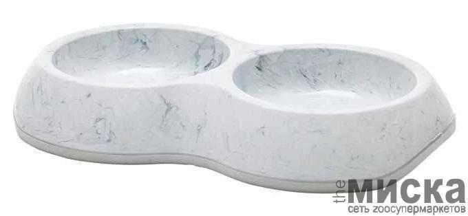 SAVIC Миска мраморная 2х0,2 л Delice double Marble (Материал пластик) - фото 1 - id-p111289310