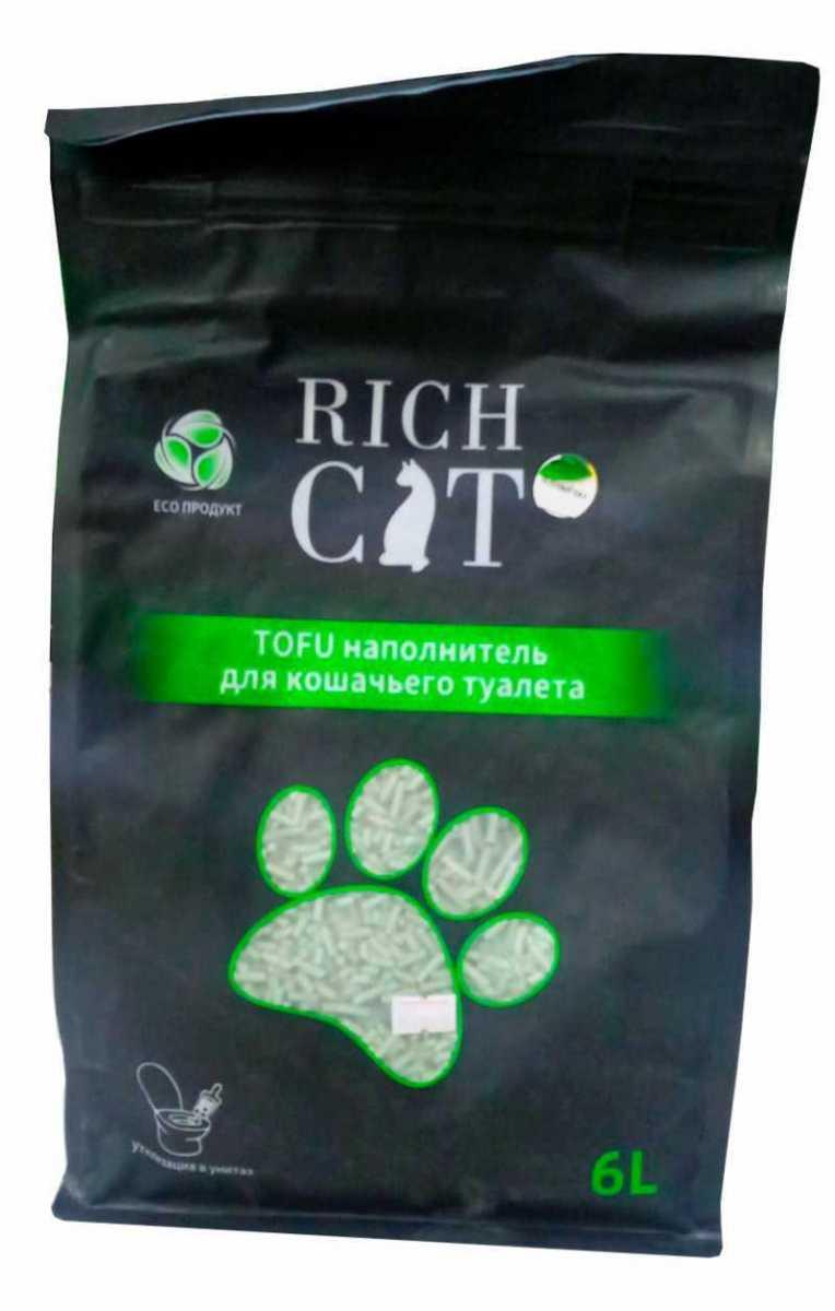 ТОФУ наполнитель для кошачьего туалета RICH CAT уголь - фото 1 - id-p111289374