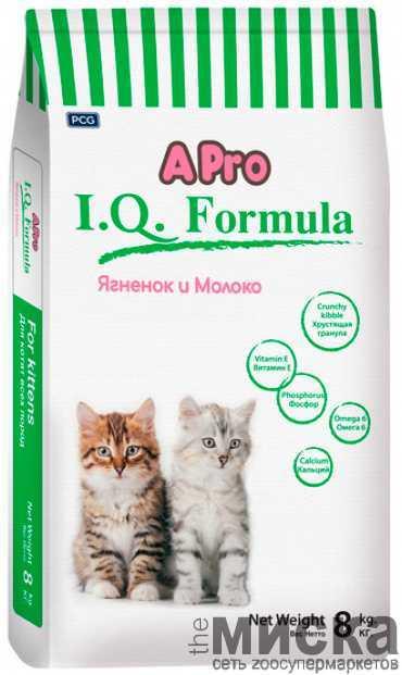 APRO I.Q. FORMULA Корм для котят со вкусом ягненка и молока, 8 кг - фото 1 - id-p111289668