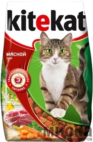 Сухой корм для кошек Kitekat "Мясной пир", 350 г - фото 1 - id-p111289709