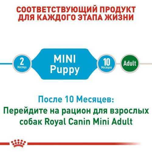 Сухой корм Royal Canin Puppy Mini для щенков мелких пород до 10 месяцев 800 г - фото 8 - id-p111289777