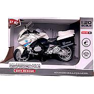 Помятая упаковка!!! 661-011D Мотоцикл "Полицейский" Police со звуком MOTORCYCLE CITY RESCUE 22*14см, фото 2