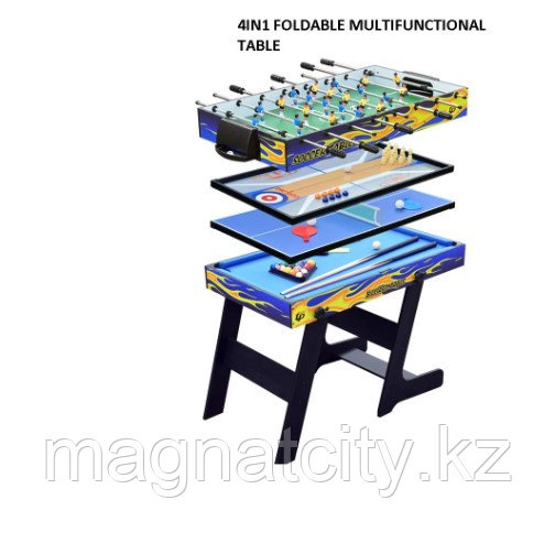 Игровой стол 4в1 FOLDABLE MULTIFUNCTIONAL TABLE(теннис,боулинг,футбол,бильярд) - фото 1 - id-p111291064