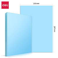 Бумага цветная Deli Pale, А4, 70 г/кв.м., 100 л., голубая