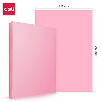 Бумага цветная Deli Pale, А4, 70 г/кв.м., 100 л., розовая