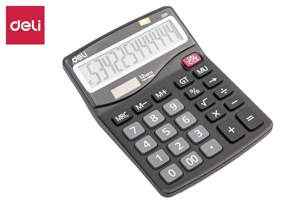 Калькулятор настольный DELI "1210" 12 разрядный, 157х120,4х46,2 мм, черный - фото 5 - id-p111279483