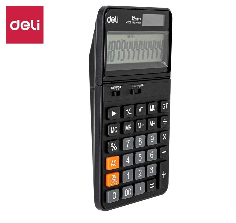 Калькулятор настольный DELI "M320" 12 разрядный, 178х110х26,5 мм, черный - фото 2 - id-p111279506