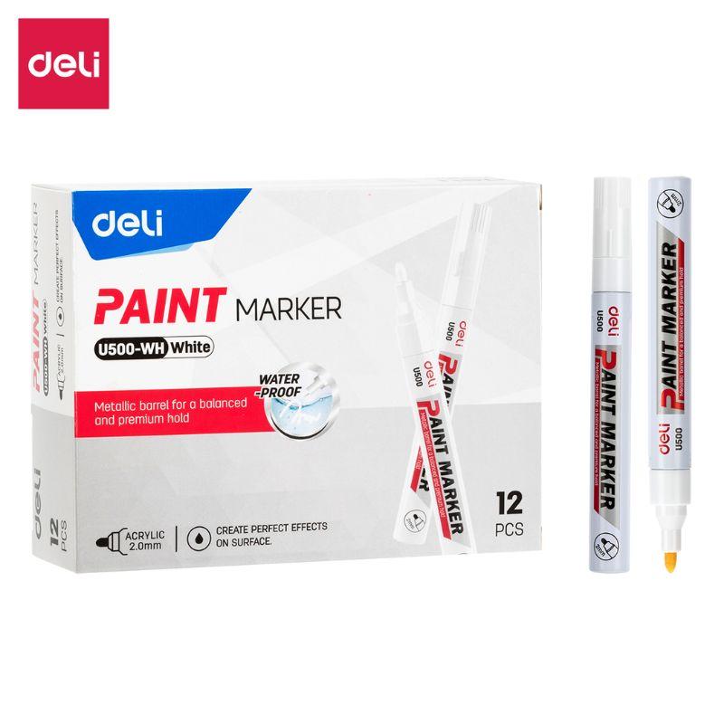 Маркер-краска DELI "Paint" 1.5-2 мм, белый - фото 1 - id-p111280755