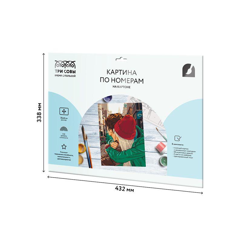 Картина по номерам на картоне ТРИ СОВЫ "Любовь", 30х40, с акриловыми красками и кистями - фото 2 - id-p111279726
