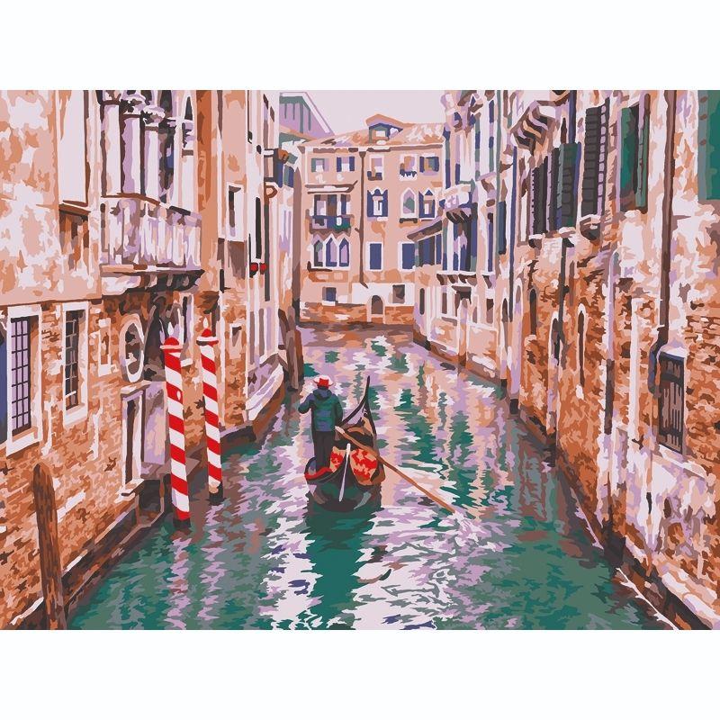 Картина по номерам на картоне ТРИ СОВЫ "По каналам Венеции", 30х40, с акриловыми красками и кистями - фото 1 - id-p111279735