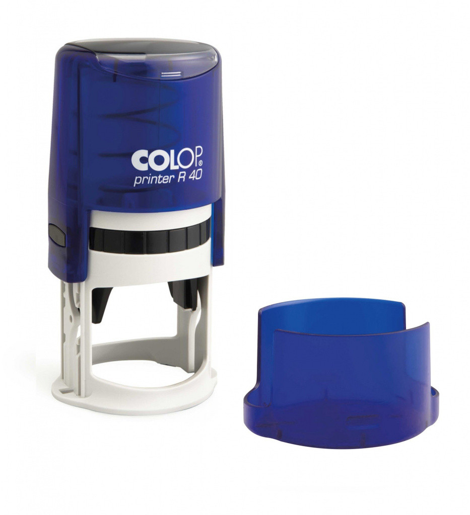 Оснастка для печати COLOP R40, круглая, автоматическая, 40 мм, синяя - фото 1 - id-p111280861