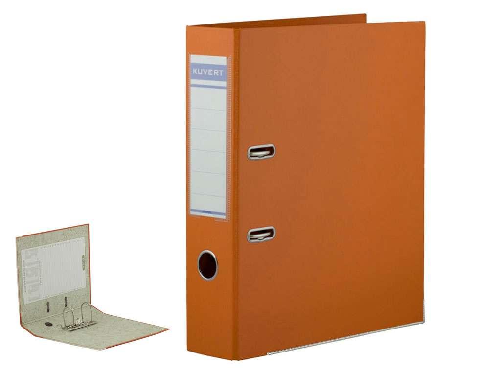 Папка-регистратор KUVERT А4, ширина корешка 50 мм, оранжевая - фото 1 - id-p111283147