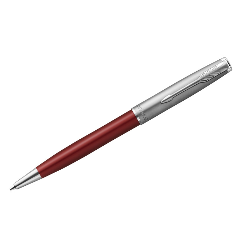 Ручка шариковая Parker "Sonnet Sand Blasted Metal&Red Lacquer", 1,0 мм, черная - фото 1 - id-p111280992