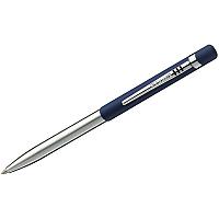 Ручка шариковая LUXOR "Gemini" автоматическая, 1 мм, синие чернила, корпус синий/хром