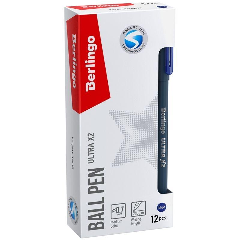 Ручка шариковая BERLINGO "Ultra X2" 0,7 мм, игольчатый стержень, синяя - фото 5 - id-p111281066