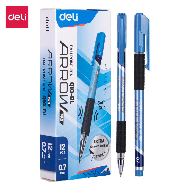 Ручка шариковая DELI "Arrow Q10", 0,7 мм, синяя - фото 1 - id-p111281073