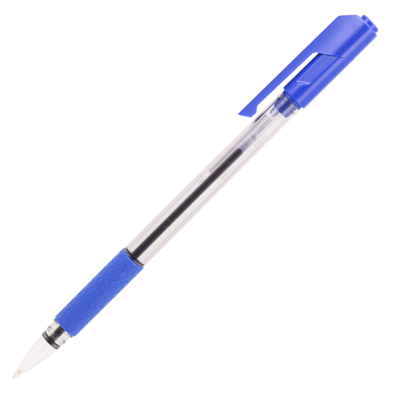 Ручка шариковая DELI "Arrow", 0,7 мм, синяя, грип - фото 1 - id-p111281078