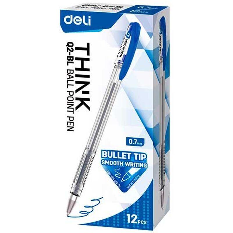 Ручка шариковая DELI "Think Q2", 0,7 мм, синяя - фото 1 - id-p111281082