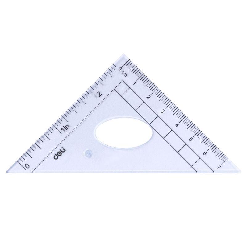 Набор линеек Deli (треугольник .2 шт, линейка 15 см,транспортир), прозрачный - фото 6 - id-p111282408
