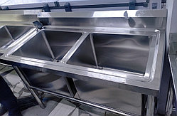 F147 (L) МОЙКА ДВОЙНАЯ (УГЛУБЛЕННАЯ