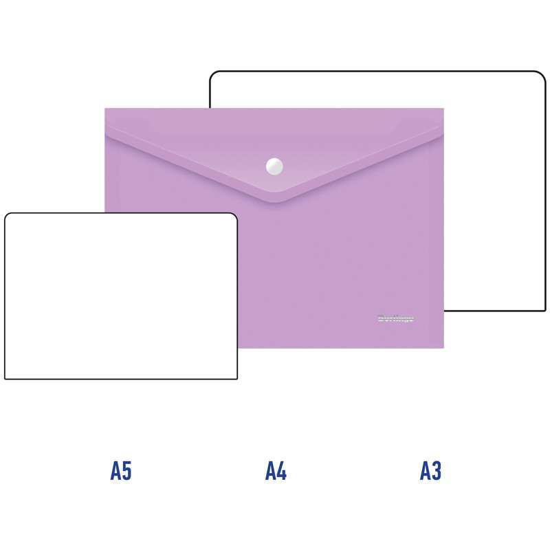 Папка-конверт на кнопке, А4, 0,18 мм, ассорти - фото 3 - id-p111282569