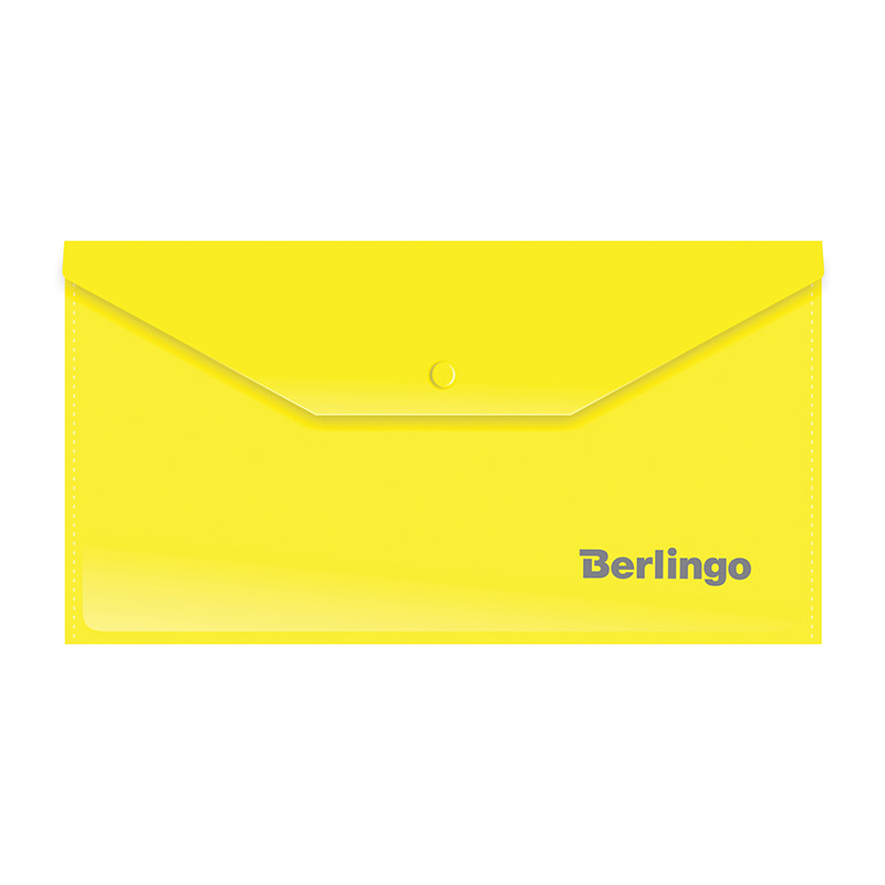 Папка-конверт на кнопке, C6, 180 мкм, желтая - фото 1 - id-p111282570