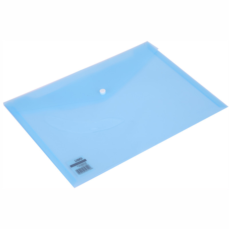 Папка-конверт, А4, 0,16 мм, прозрачно-синяя - фото 2 - id-p111282582