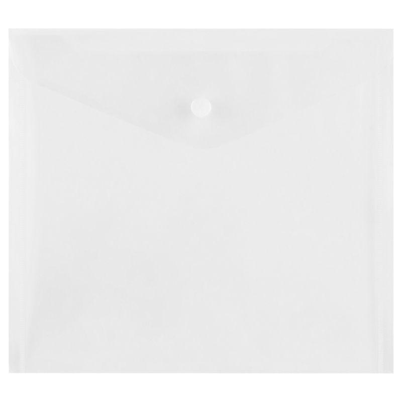 Папка-конверт на кнопке СТАММ, А5+, 150 мкм, прозрачная - фото 1 - id-p111283107