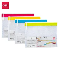 Папка-конверт на молнии Deli "Rio", А4, 0,3 мм, сетка, ПВХ, ассорти