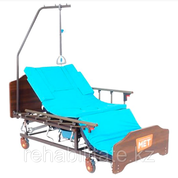 Медицинская кровать для ухода за лежачими больными с переворотом, туалетом и матрасом МЕТ REMEKS., фото 1